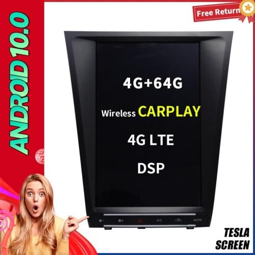 12" Tesla Screen Navigation CARPLAY Stereo For Lexus GS GS300 GS460 2008 Android 10 GPS Car Radio Multimedia Player Automotive