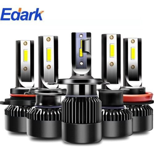 Edark H7 H4 H11 Car Led Headlight H1 H8 H9 H11 9005 9006 HB4 9012 Auto Fog Lights CSP 6000K 10000LM 100W 12V Canbus LED Lamps