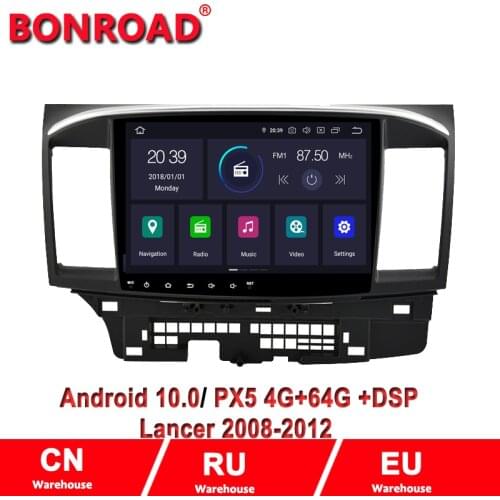 Bonroad Android10.0 Ram4G Rom64G DSP Canbus Car Multimedia Player stereo For Mitsubishi lancer x 2007-2015 Radio GPS Wifi Video