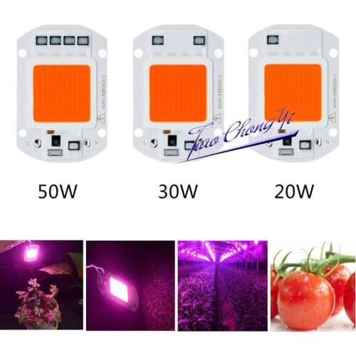 Led Grow Light Chip 20W 30W 50W 220V 230V Full Spectrum 380nm~780nm Best for Hydroponics Greenhouse Grow DIY for LED Growth Lamp