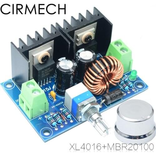CIRMECH Max 8A 200W DC-DC Step Down Buck Converter Power Supply XL4016 PWM Adjustable 4-40V To 1.25-36V Step-Down Board Module