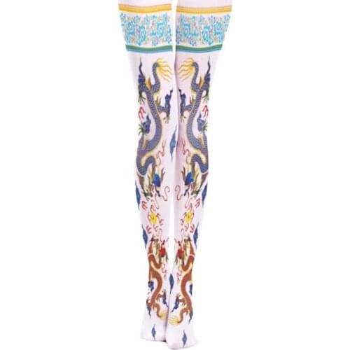 Dragon Pattern Cloud Printing Pantyhose