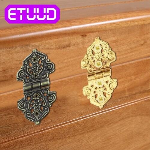 20PC Hardware Antique Furniture Zinc Alloy Hinges Thick and small Leaves small craft decorative box furniture accessorie 24x54mm