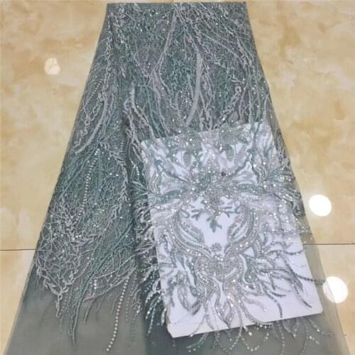 Hot Sale 2YG-20.44223 Sequins Lace High Quality African Lace Fabric Nigerian French Party Lace Fabric for Tulle Lace Fabric