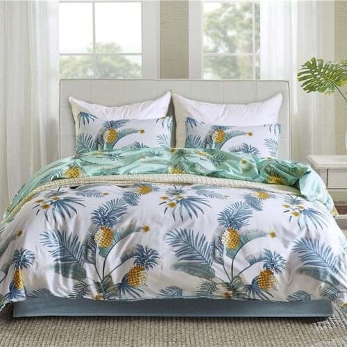 Pastoral Style Bedding Set Pineapple Design King Size Bedclothes Pillowcase Duvet Cover Sets Bedroom Decoration Home Textiles