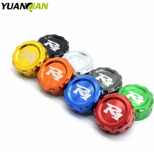 Cylinder Reservoir Cover CNC billet Aluminum Rear Brake Fluid Reservoir Cap Cover FOR YAMAHA YZF-R1 YZF R1 YZFR1 2009 2010-2014