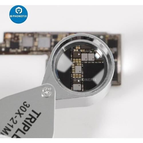 Pocket Size Metal Jewllery Magnifier Glasses 10X 20X 30X Magnification Folding Jewllery Loupe Mini Magnifying Glass Watch Repair