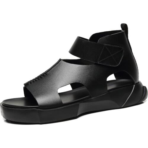 Men Split Genuine Leather Sandals 2021 Summer Hot Brand Male Casual Shoes Non-slip Slippers Beach Sandals Cool Water Flip Flops