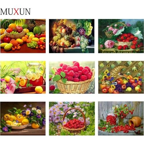 New Arrivals 5D Diamond Painting Cross Stitch Fruits Crystal Diamond Embroidery Diamond Mosaic Paintings Colorful Fruits 9Jm032