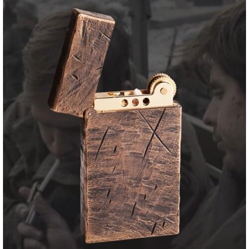 Creative luxury Customized version fine carving gasoline petroleum oil lighter men Collect gift (no Kerosene)Handmade 4 to 7 day