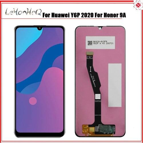 Original For Huawei Y6P 2020 MED-L29 MED-LX9 LCD Enjoy 10E Display Touch Screen With Frame Assembly For Honor 9A MOA-LX9N LCD