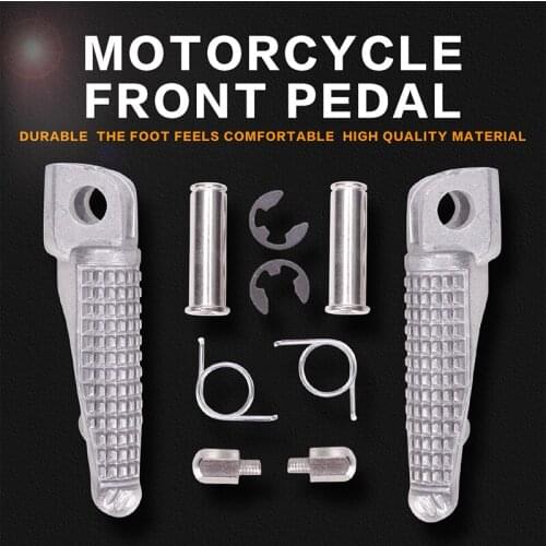 Front Footrests Foot Peg Rests For Kawasaki ZX-6R 636 ZX636 ZX-7R ZX-9R ZX-10R ZX-12R Motorcycle Accessories aluminum silver
