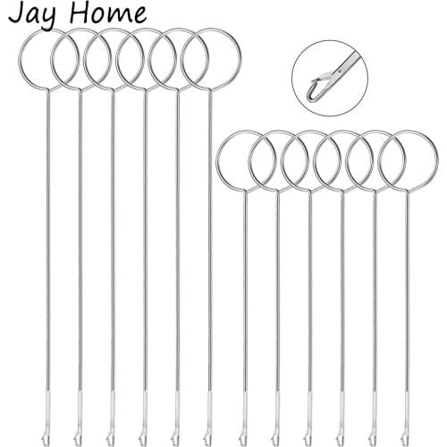 Sewing Loop Turner Hook with Latch Stainless Steel Loop Turner Hook 2 Sizes Loop Turner Tool for Fabric Strips Accessories