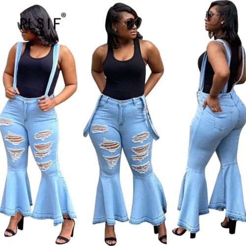 PLSIF Women's Flared Jeans