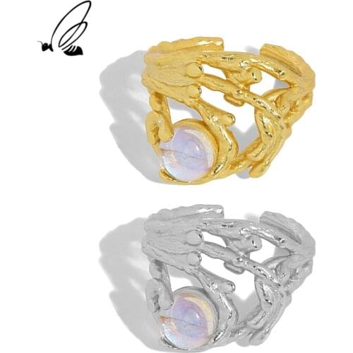 SSTEEL 925 Sterling Silver Irregular Inlaid Design Zircon Texture Opening Ring For Women Designer Love 2021 Trend Fine Jewelry