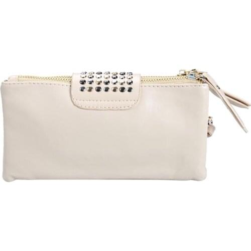 Korea Style Women Handbag PU Leather Rivets Lady Girls Clutch Evening Bag Best Sale-WT