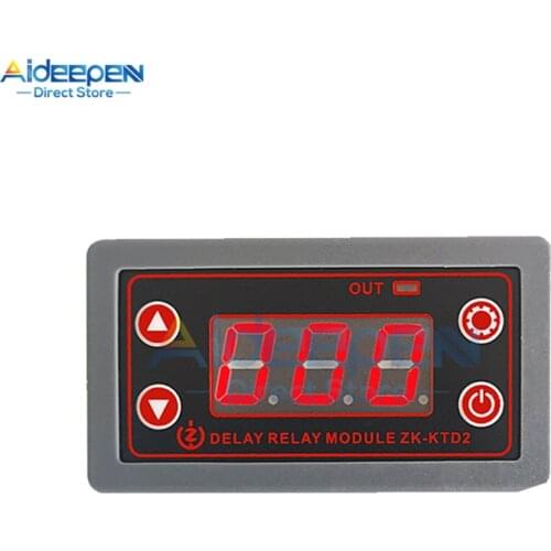 ZK-KTD2 DC 5V-30V 5A Fully Compatible Delay Relay Module Trigger Cycle Timing Industrial Anti-overshoot 12V 24V