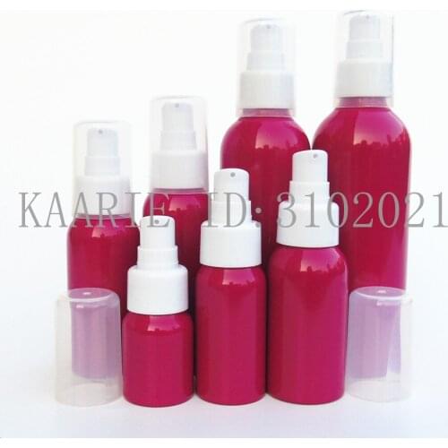 1-2pcs 30-500ml rose red Aluminum empty lotion bottle Beak emulsion pump lotion head cosmetic jar Sample subpackage travel