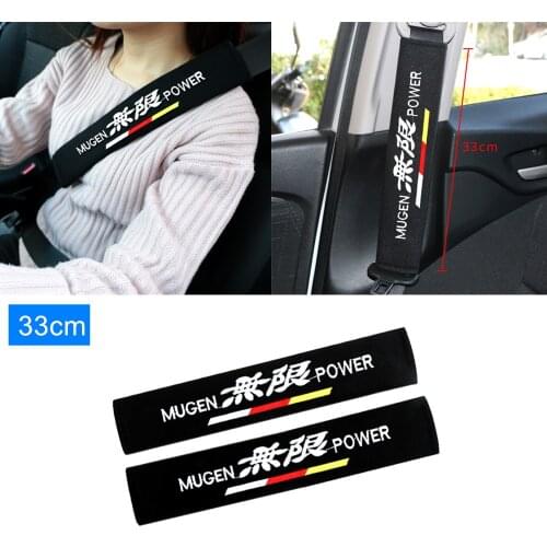 33CM Cotton Car-Styling Case For Mugen Power Honda Civic Accord CRV Hrv Jazz Badge Stickers Accessories Car Styling
