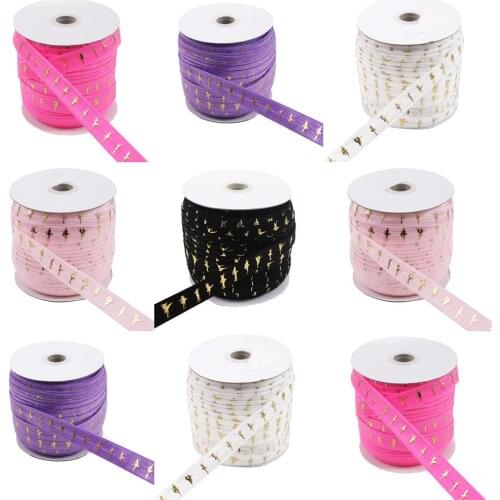 5Yards/lot 5/8"16mm Gold Foil Elastic Ribbon Stripe FOE Fold Over Elastics Spandex Sewing Trim DIY Garment Home Craft,5Yc18952