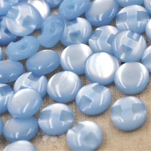 50/100 pcs 12 mm L-Blue Cats Eye button craft/sewing/baby lot mix PT82