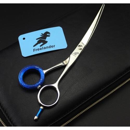 6" hair scisssors Round moon scimitar Shaped shear Curved Hairdressing scissors Cutting Barber shears High quality Personality