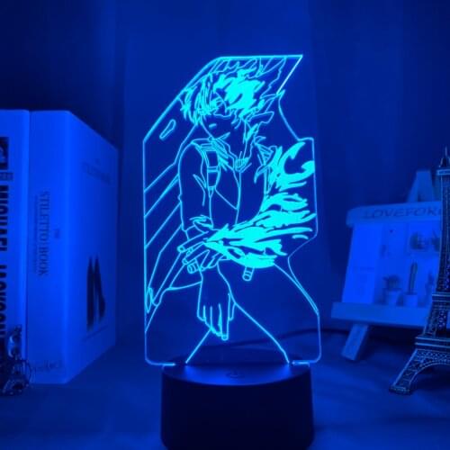 Acrylic 3D Lamp Anime My Hero Academia Shoto Todoroki for Bedroom Decor Nightlight Kids Fans Birthday Gift Manga Led Night Light