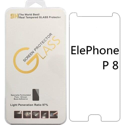 For Elephone P8 /P8 mini Tempered Glass 9H 2.5D High Quality Protector Film For elephone p8 mini smartphone