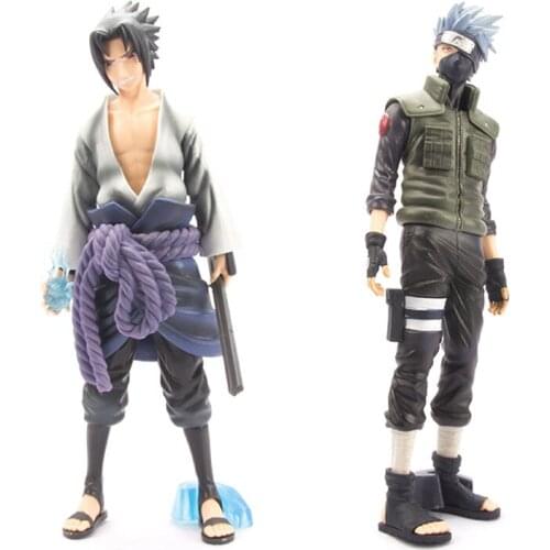 30CM Anime Naruto Figure Sasuke Hatake Kakashi Hand Packed Box PVC Action Figure Figurine Statue Model Toy