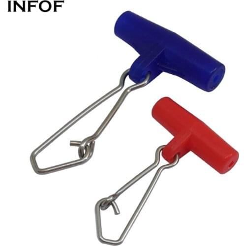 INFOF 100pcs Sinker Slider with Hooked Snap Hook Fishing Connector Swivel Snap Saltwater Terminal Tackle