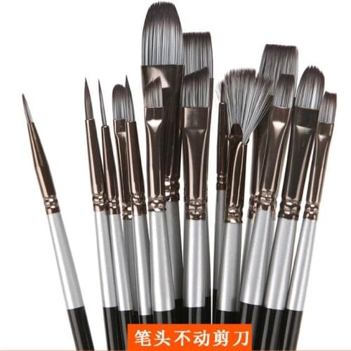 Y3 15Pcs/Set Fine Oil painting brush acrylic painting digital painting childrens environmental nylon brush Oil Painting Brush
