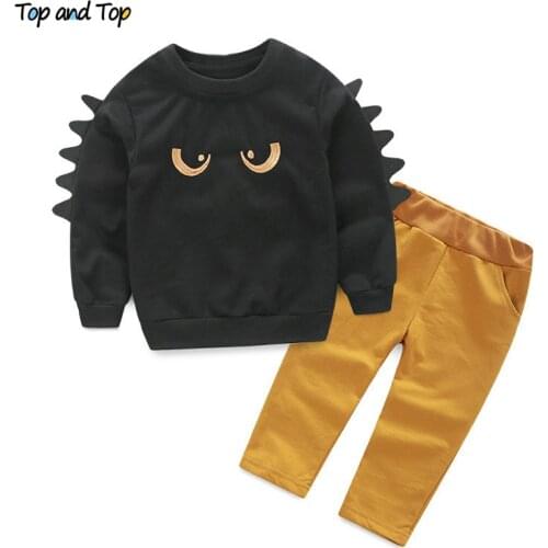 Kids Clothing Sets Long Sleeve T-Shirt + Pants, Autumn Spring Childrens Sports Suit Boys Clothes Free Shipping