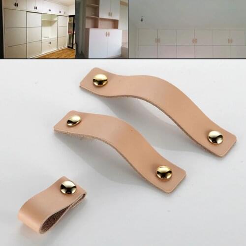 Leather Cabinet Handle Drawer Handle Door Knob Home Decor ChildrenS Room Anti-Collision Leather Handle Furniture Hardware