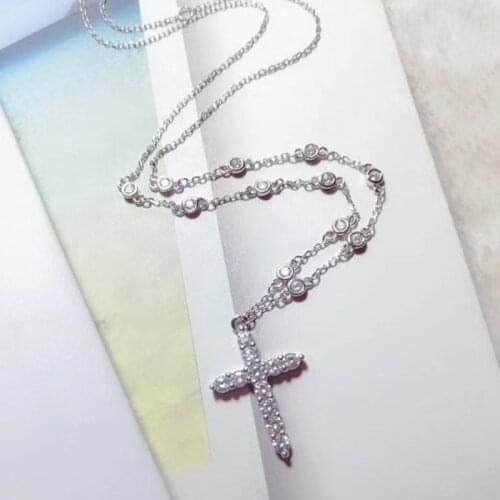 Designer Fashion 925 Sterling Silver Jewelry 3A Cubic Zirconia Party Necklace