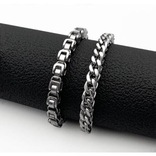 Fashion titanium steel positive and negative chain emperor bracelet stainless steel men and women all-match jewelry hot sale