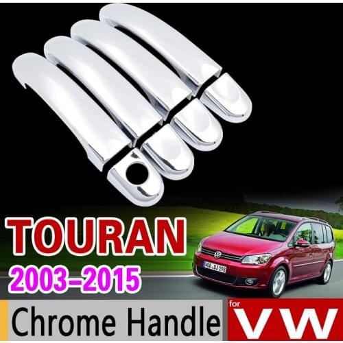 For VW Touran 2003 - 2015 Chrome Handle Cover Trim Set for Volkswagen 2005 2007 2009 2011 2013 Accessories Stickers Car Styling