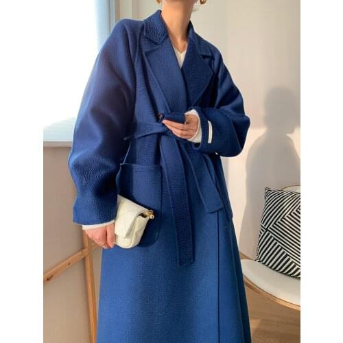 New Arrival 2018 Women Wool Coat Thick Woolen Outerwear Black Fashion Single-Breasted Asymmetrical Coat Girls Wool Outerwear