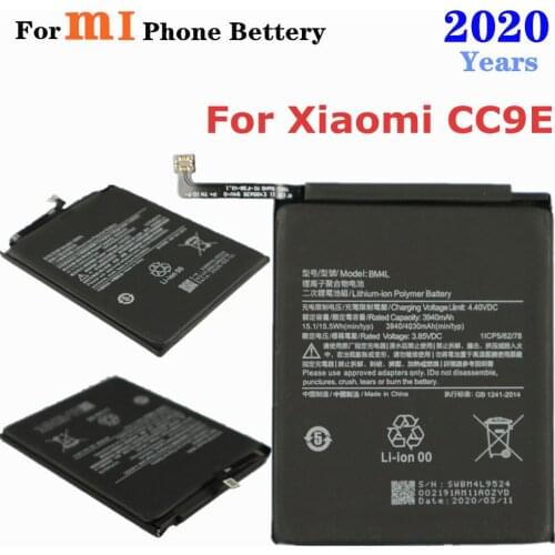 New 4030mAh BM4L Battery For Xiaomi CC9E Phone Battery 2020 Years