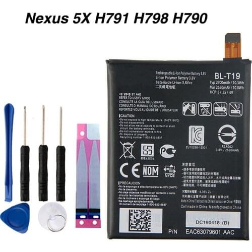 Original BL-T19 Internal Battery For LG Nexus 5X H798 H791 H790 BLT19 2700mAh