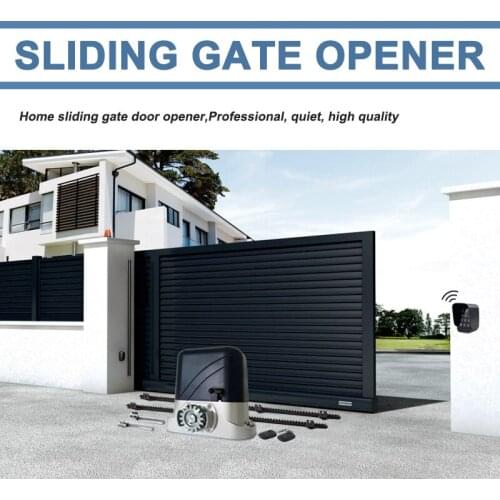 AC220V/110V gearwheel motor engine Driven Sliding Gate Opener with 4m Nylon racks for Gates up to 1400~2800 Pounds Optional