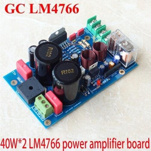 KYYSLB 40W*2 AC Dual 15V~22V GC Version LM4766 Amplifier Board Dual Channel HIFI Parts DIY Kit Super LM1875 Amplifier Board