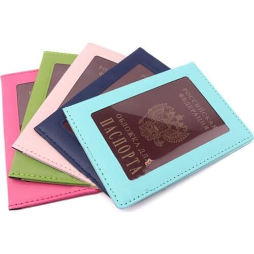 Transparent Russia Passport Cover Clear Card ID Note Holder Case For Travelling Passport Bags Business Case