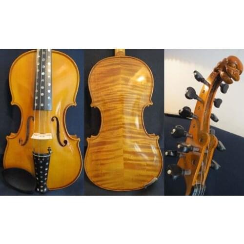 Hand made flames 5*10 strings carving scroll Violin 4/4 rich sweet sound