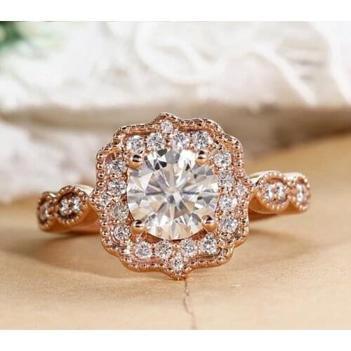 S925 Dazzling 3 Rows CZ with Big Round Zircon Elegant Women Wedding Rings High Quality Delicate Girl Gift Ring Fashion Jewelry