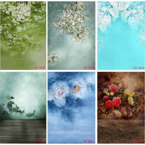 SHENGYONGBAO Vinyl Chinese Style Flower Themed Photography Backdrops Prop Vintage Portrait Photo Studio Background 2157 YXFL-85