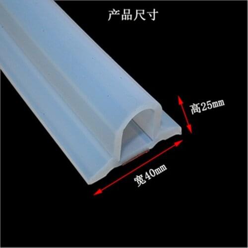 Custom Made Bathroom Water Stop Strip Floor Water Retaining Bar Sills 40x25mm Silicone Adhesive Sealing strip Transparent