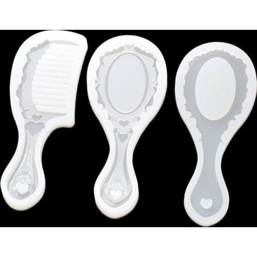 SNASAN Silicone Mold for jewelry Retro mirror comb Resin Silicone Mould handmade tool DIY epoxy resin molds