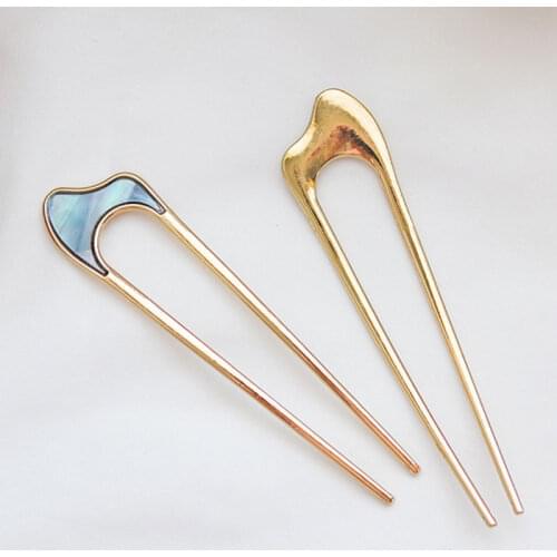 Metal Alloy Hair Plug Colorful U Shape Girls Hairpins Hair Sticks For Girls Women Hair Clip Japan Style Hair Accessories