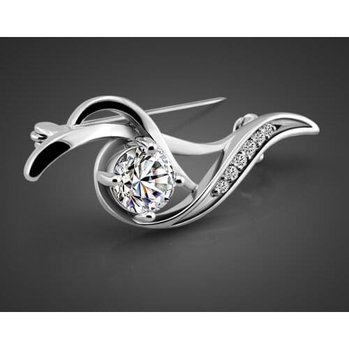 100% 925 Sterling Silver Fashion Flowers Brooches For Women Vintage Brooch Pin Fine Jewelry Wholesale/Dropshipping