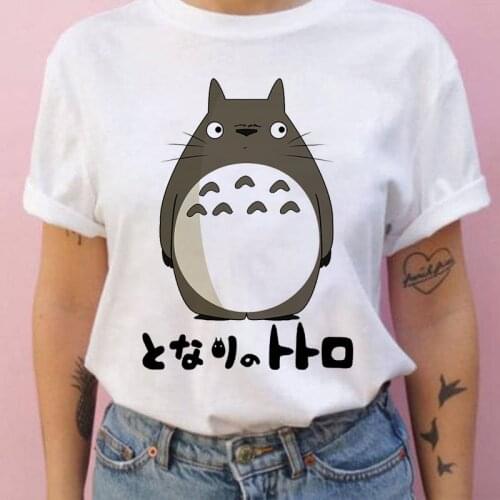 Women Anime Totoro Miyazaki Ullzang Graphic Harajuk Print T-shirt Tops 2020 Summer Fashion Short Sleeved T-shirt Girl,Drop Ship